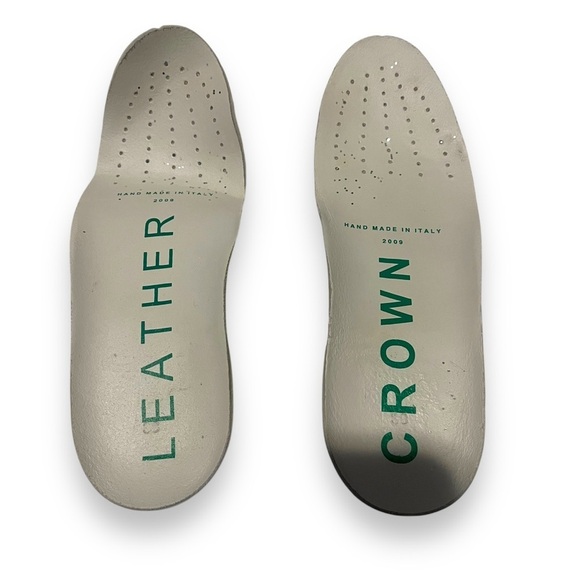 Leather Crown Glitter Sneakers Womens 38 Gray Rose Lace Up Low Top - Picture 7 of 8